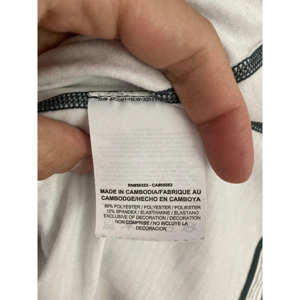 Nike Pro Combat Shirt Men M White Hyperwarm DriFit Fitted Base Layer Thermal EUC